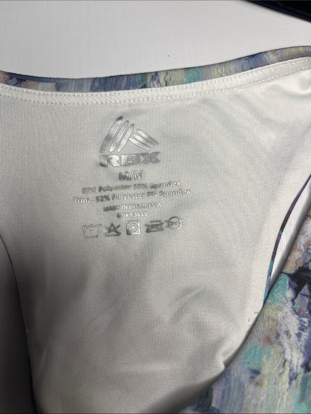 RBX Purple Multi Abstract Racerback Athletic Tank - Picture 2 of 3